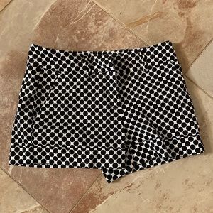 Black and white shorts